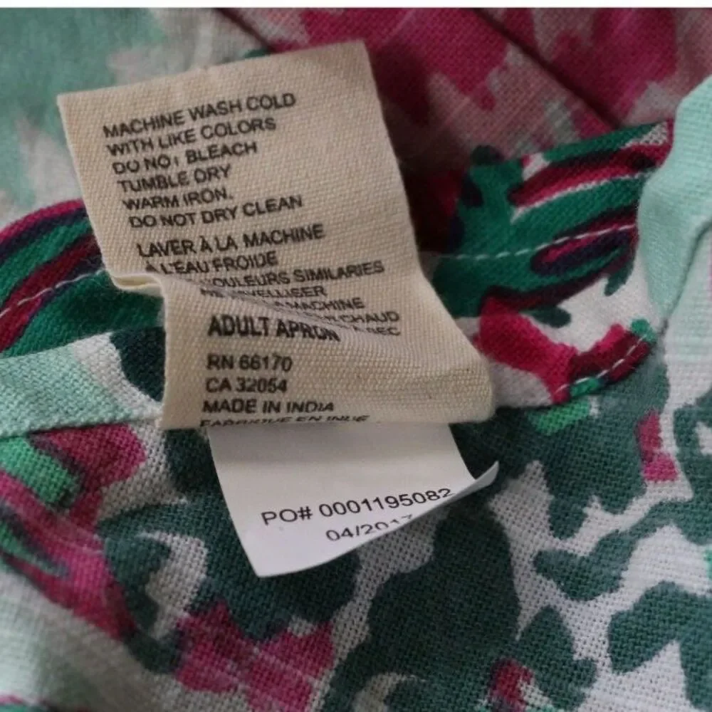 Urban Outfitters/Free People Floral Cotton Apron Pink Green